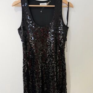 Vintage Calvin Klein Black Sequin Dress